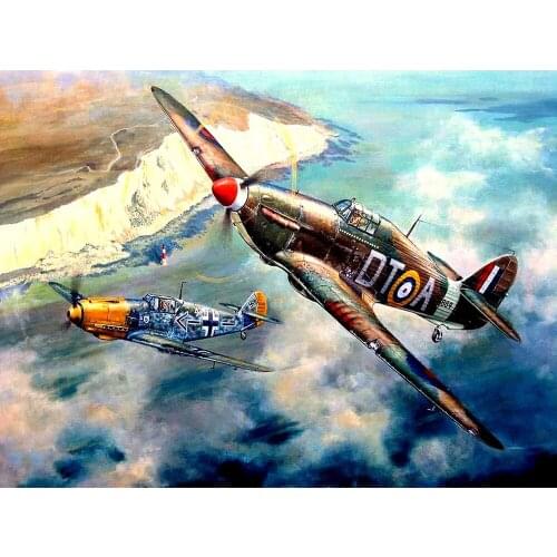 Full Square / Round 5D DIY Diamond Painting "aircraft" landscape Diamond Embroidery Sale picture of rhinestones Decoration GH371