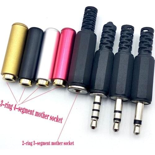 3.5mm Audio Stereo / Mono Plug jack 3.5 Male Female Plug Jack Charging Connector for Phone Headset Welding Type