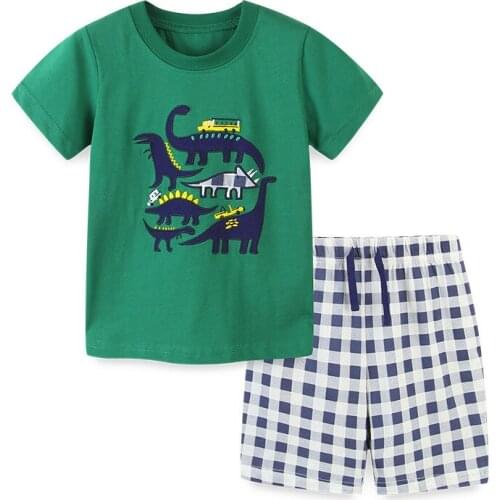 Bambino New Year 2021 Summer T shirt and Short Pants Set of Baby Boy 2-7 Years Children Clothing Set Tees and Shorts Kids Boy