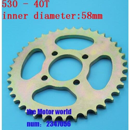 Motorcycle parts Chain 530-40T 58mm Front & Rear Sprocket For elactric scooter 400 sprockets