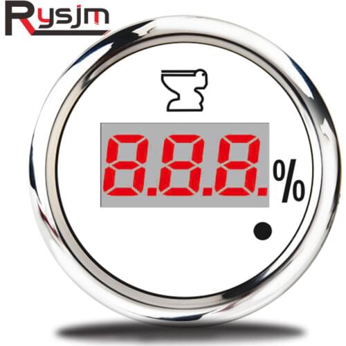 Sewage Water Tank Level Gauge for Marine/Boat/Yacht 52mm 0-190ohm 240-33 ohms Signal HTG Holding Tank Level Gauge Waterproof