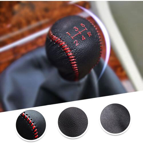For Volkswagen Santana Vista 04-08 /Passat 07-09 MT 1pc PU Leather Hand Brake Shift Knob Cover Gear Case Car Decor Shift Knob S