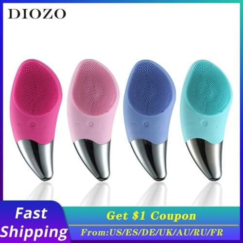 Electric Silicone Foreoing Facial Cleansing Brush 3 In 1 USB Deep Pore Cleaning Skin Massager Device