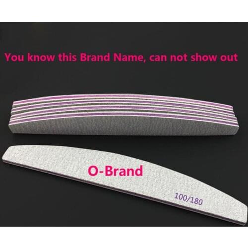 Have tracking news) Free Shipping 10pcs/lot Nail Files Sanding 100/180 Curve Banana for Nail Art Tips Manicure Tools