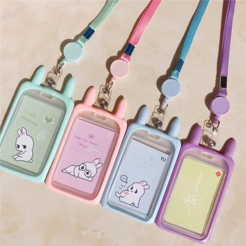 1 Pcs Kawaii Fashion Lanyard Retractable Doctor Nurse Badge Reel Clip Badge Holder Students Doctor Id Business Card Holder