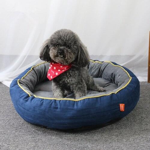 Round Pet Dog Bed Puppy Pads for Small Medium Large Dogs Washable Nonslip Bottom Lounger Sofa Winter Warm Dog Kennel Cat Bed