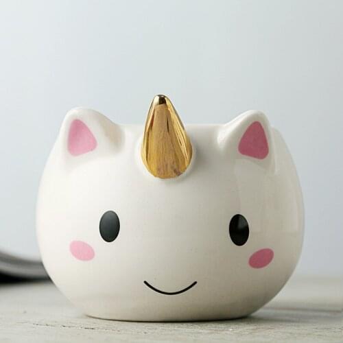 Hot sale 300ml 3D Unicorn Mug Creative Ceramic Coffee tea Cup Cute Cartoon Unicorn Mugs gifts Porcelain milk Cup for office