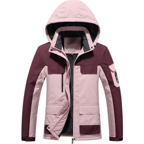 Womens Winter Fleece Thermal Ski Jacket Outdoor Sports Snow Coats Hiking Camping Skiing Snowboard Waterproof Jackets Female