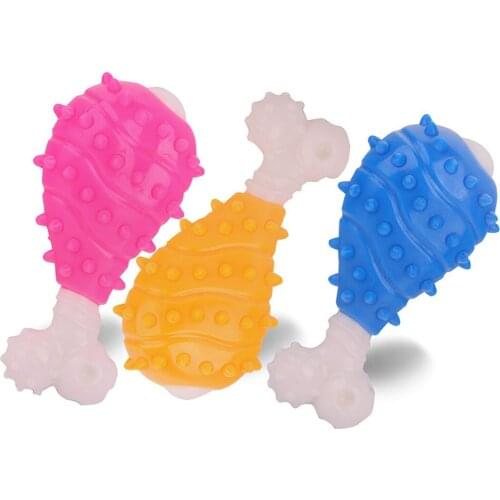 Legendog Dog Simulation Chicken Legs Teething Toy Interactive Bite Proof Pet Chewing Toy Puppy Teeth Cleaning Toy