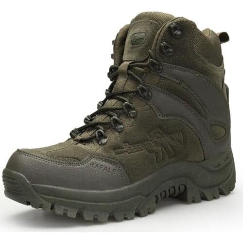 Men Spring Outdoor Climbing Non-slip Breathable Desert Army Hiking Shoes Lightweight Mens Training Military Tactical Boots