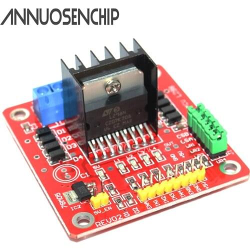 New Red L298N DC Motor Driver Module Stepper Motor Dual H Bridge Max 20W 2A / Bridge For Arduino