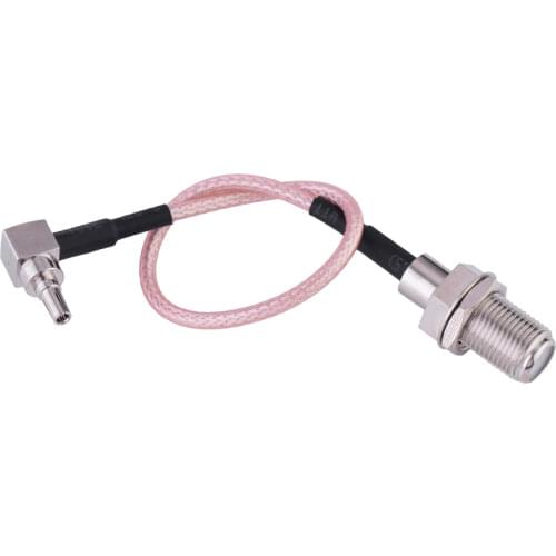 F Type Female To CRC9 Male Right Angle RG316 Pigtail Cable 15cm For HUAWEI Modem