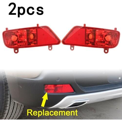 For Peugeot 3008 2009-2016 Car Red Rear Tail Bumper Light Lamp Left Right Stop Signal Warning Fog Lamp No Bulb Accessories