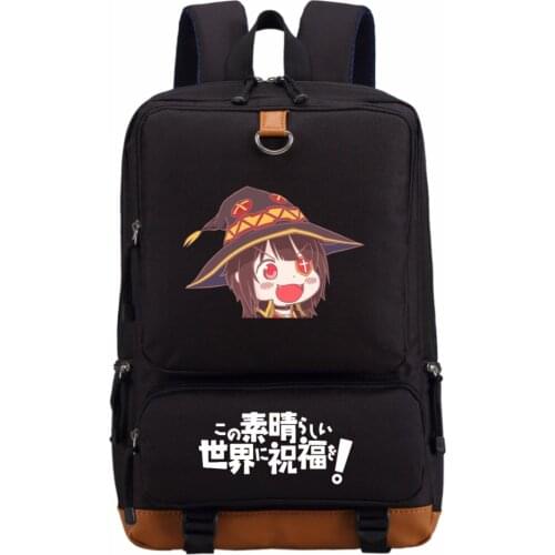 Anime KonoSuba Gods Blessing On This Wonderful World Megumin backpack School travel bag