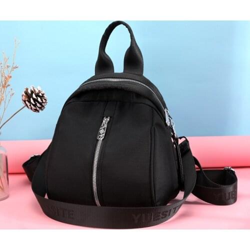 Women Fashion Simple Rivet Backpack Nylon College Wind Backpack for Teenage Girls Female School Bag Bagpack Womens Daypack