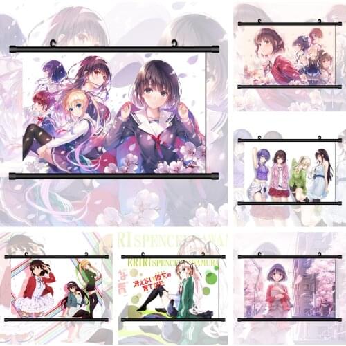 Saenai Heroine no Sodatekata Utaha Eriri Megumi HD Print Wall Poster Scroll
