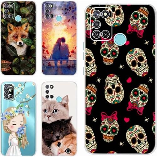 Silicone Case For Oppo Realme C17 Case C 17 Soft TPU Fundas Cute Back Cover For RealmeC17 Realme 7i 7 i Phone Case 6.5'' RMX2101