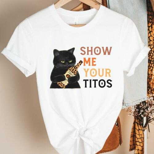 Harajuku Top Women T-shirt Leopard Cat Mamat Print Casual Ladies Basic O-collar Short Sleeved Women T-shirt Girl,Drop Ship