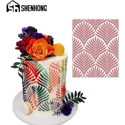 SHENHONG Stencil Templates Cake Decorating Molds 5 Styles Wedding Sugarcraft Mould Plastic Drawing Scrapbook Painting Tools