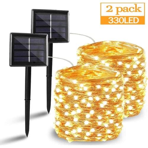 50/100/200/330 LED Solar Light Outdoor Lamp String Lights For Holiday Christmas Party Waterproof Fairy Lights Garden Garland
