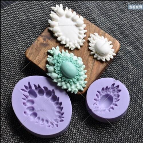 Jewelry Brooch Resin, Clay, Fondant, Gum Paste, Candy, Chocolate, Soap Flower Cake Decoration Molds Aroma Stone Moulds PRZY 001