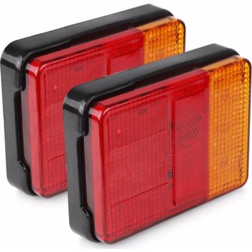 1 Pair 30 LED Side Marker Lights 12V 24V Car Truck Trailer Taillight Side Lamp Red Yellow