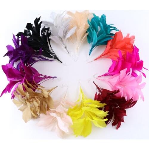 1bunch/lot chicken feather flower for Hat Headdress Decorations feathers Crafts Accessories Plumes