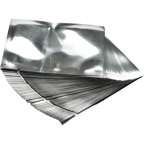 100pcs Silver Vacuum Sealer Aluminum Foil Mylar Bags Storage Pouches For Home Kitchen Tools