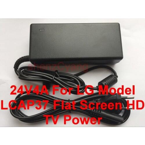20PCS 24V 4A high quality AC Adapter For LG Model LCAP37 Flat Screen HD TV Power Supply Charger+AC cable