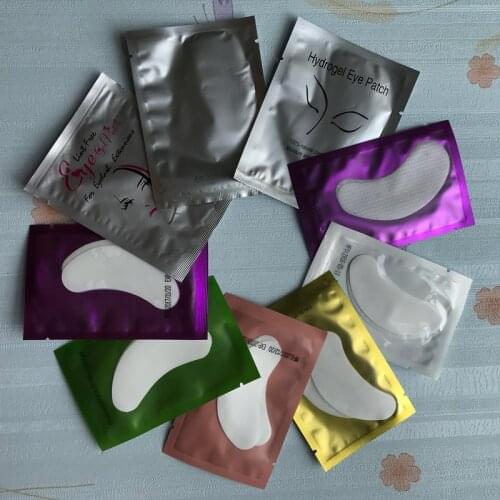 2000 Pairs Lint free Eye under Patches Eye Pads Eyelash Extension Pads No Printing Paper Sticker Collagen Hydrogel Eyelash Pads