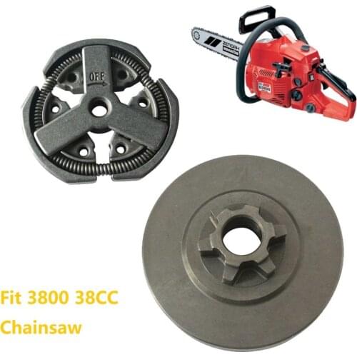 3/8 6 Teeth Clutch Drum Assy Fit For Zenoah Komatsu Type G3800 & Chinese Type 3800 38cc STIGA ALPINA ama Anova TOPSUN Chainsaw