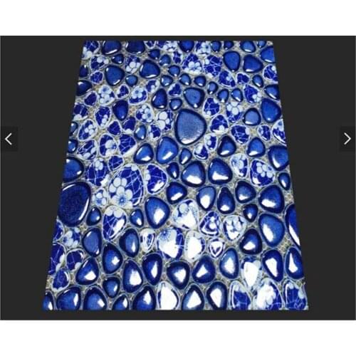 Beibehang Custom 3D Cobblestone Bathroom Floor Tile Wall Sticker 3d wallpaper pvc self adhesive wallpaper papel de parede