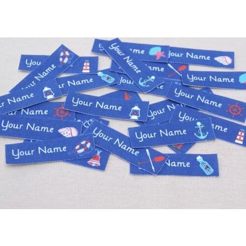 48 pieces Custom logo labels / brand labels, personalized name tags for children, iron on,Custom Clothing Labels,Name Tags