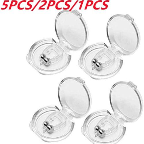 1PCS Mini Silicone Anti Snoring Snore Stopper Device with Case Magnetic Nose Clip Night Sleeping Noise Guard Breathing Aid