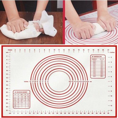 40*60cm Non Stick Slicone Baking Mat With Scale Rolling Dough Pad Kneading Pad Glass Fiber Pastry Boards Baking Accessories