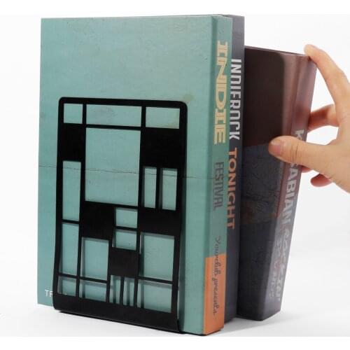 Black color Square Bookshelf Storage Shelve for books Children student Book Holders Bookcase Bookends Christmas New Year Gifts