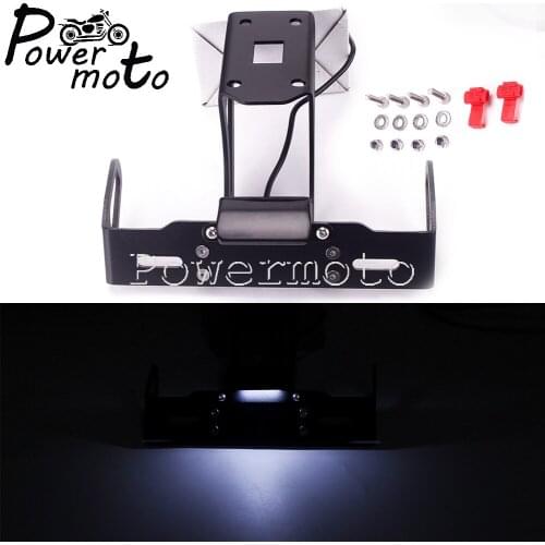 CNC Tail Tidy Fender Eliminator Kit License Plate Holder Bracket w/ LED Taillight For KAWASAKI Z 1000 1000SX NINJA 1000 2010-16