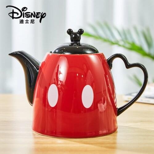 Disney Mickey Colorful Rice Pocket Teapot Large-capacity Cool Kettle High-temperature Cartoon Ceramic Kettle Coffee Mug