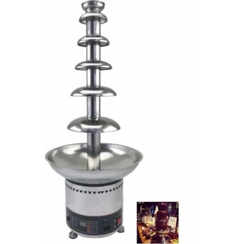 6 Layers Electric Chocolate Fountain Machine Digital Chocolate Melt Fondue waterfall Machine 220V/ 110V
