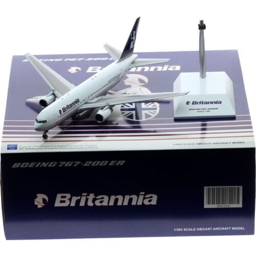 1:200 Alloy Collectible Plane Gift JC Wings XX2646 Britannia Airlines Boeing 767-200ER Diecast Aircraft Jet Model Reg#G-BRIF