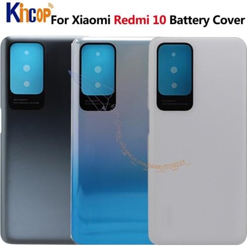 Battery Cover Rear Door New Housing Back Case For Xiaomi Redmi 10 Battery Cover Replacement Parts For Redmi 10 Rear Cover