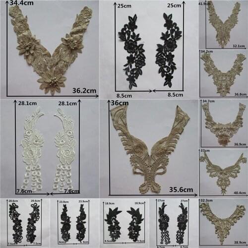 Hot sell Multiple style Select Lace Embrooidery Applique Lace Collar Sewing DIY Clothing Accessories Craft 1pcs sell YL203-YL252