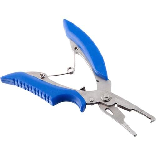 Mustad Multi-functional Fishing Pliers Scissor Braid Line Lure Cutter Hook Remover Lightweight Stainless Steel Fishing Pliers