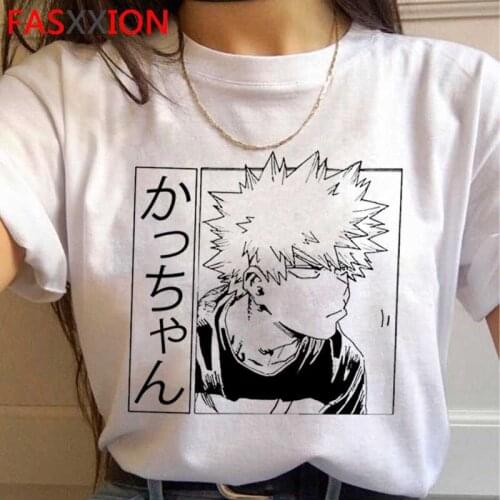 My Hero Academia Bakugou Boku No Hero Academia Todoroki clothes men aesthetic graphic tees print grunge vintage clothes t shirt