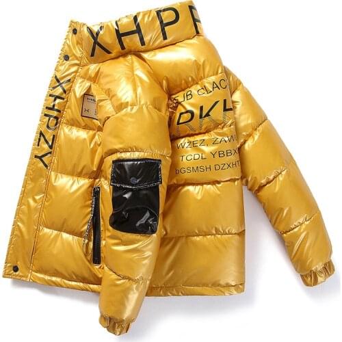 Mens Harajuku Winter Jacket Imitation Silk Cotton Autumn and Winter Casual Winter Jacket Fashion Slim Plus Size Clothing Thick