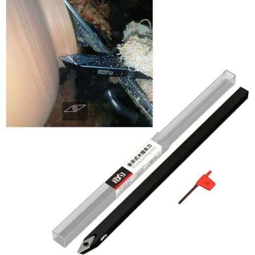 Drop 1Set Hollowing Wood Turning Tool Rotary Chisel Diamond Head Arbor R-shaped Knife for Lathe Woodworking Turning Tools Kit