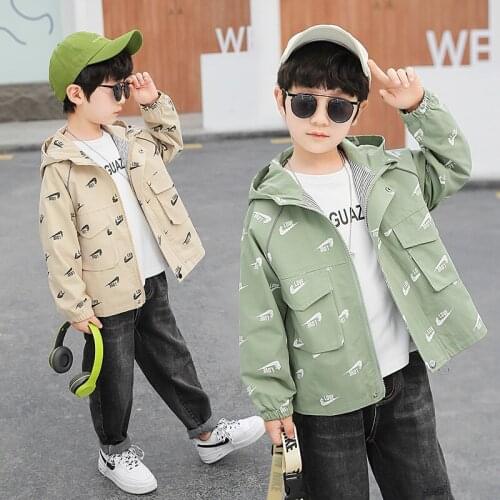 Vintage Spring Autumn Boy Coat Overcoat Top Kids Costume Teenage Gift Children Clothes High Quality Plus Size