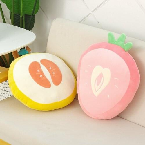 Fruit Stuffed Toy Plush Doll Simulation Creative Kiwi Strawberry Cushion Pillow Baby Gift