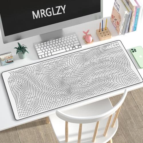 Drop Shipping Black white Premium Texture Pattern Mouse Pad Gamer XXL Large Mechanical Keyboard MouseMat Pad Mousepad for Laptop