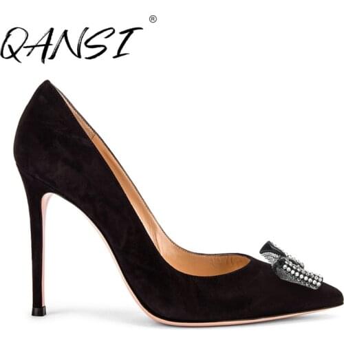 Замшевые туфли-лодочки QANSI China At AliExpress